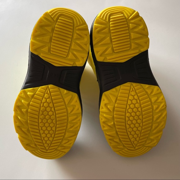 Kids Rain Lace-up Boots Yellow Size 3/6 - Picture 8 of 8